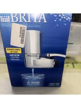 BRITA Faucet Mount Water Filtration System with Filter Chrome